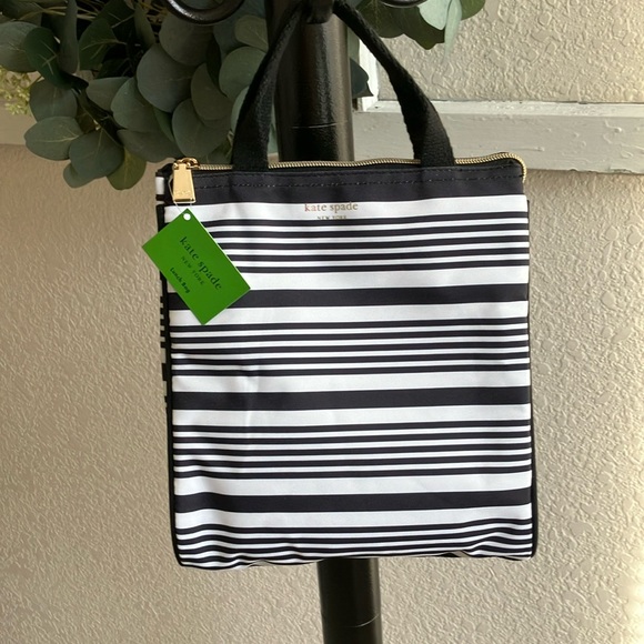 Kate Spade New York Black Stripe Lunch Bag (NWT) - Picture 4 of 16